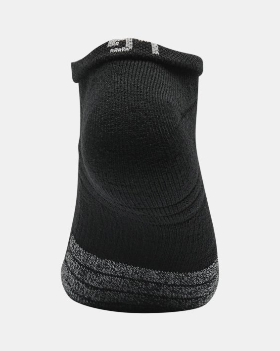 Adult HeatGear® No Show Socks 3-Pack in Black image number 8
